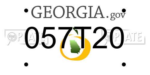 057T20 Georgia License Plate