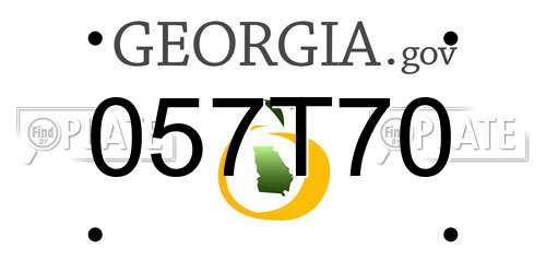 057T70 Georgia License Plate