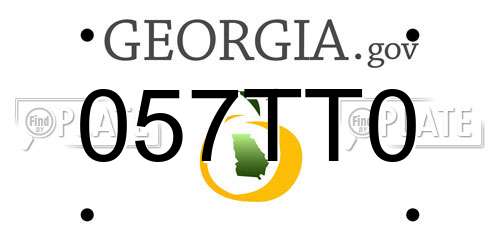 057TT0 Georgia License Plate