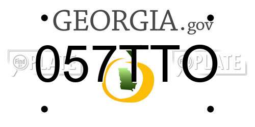 057TTO Georgia License Plate
