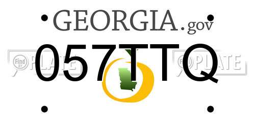 057TTQ Georgia License Plate