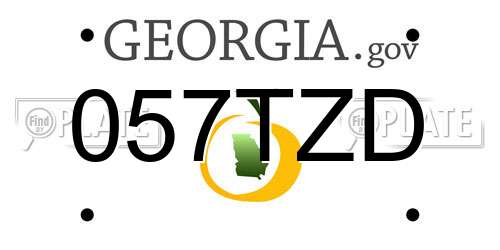 057TZD Georgia License Plate