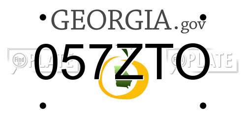 057ZTO Georgia License Plate