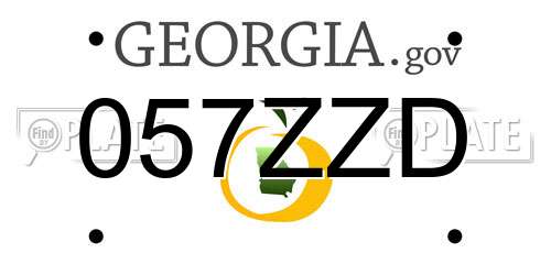 057ZZD Georgia License Plate