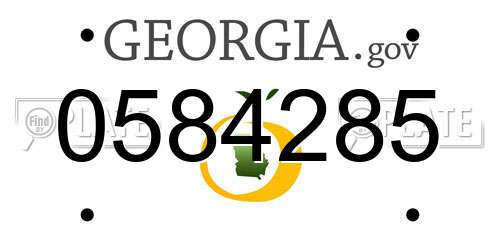 0584285 Georgia License Plate