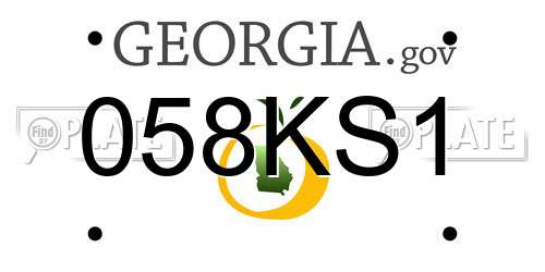 058KS1 Georgia License Plate