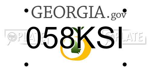 058KSI Georgia License Plate