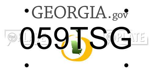 059TSG Georgia License Plate