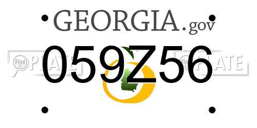 059Z56 Georgia License Plate