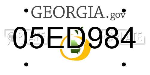 05ED984 Georgia License Plate
