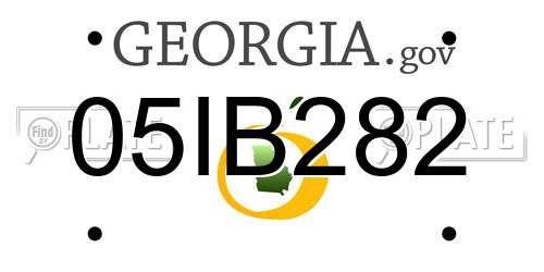 05IB282 Georgia License Plate