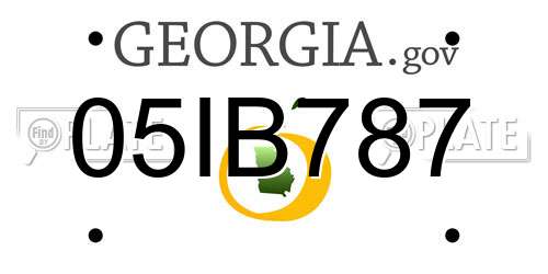 05IB787 Georgia License Plate