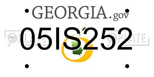 05IS252 Georgia License Plate