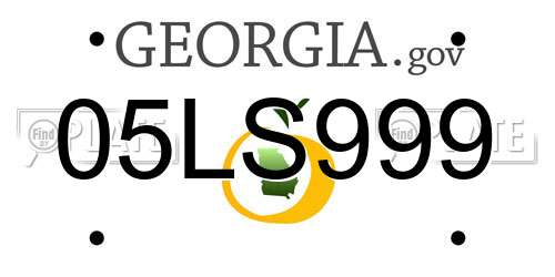 05LS999 Georgia License Plate
