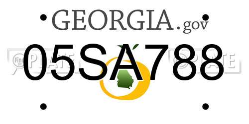 05SA788 Georgia License Plate