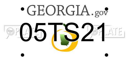 05TS21 Georgia License Plate