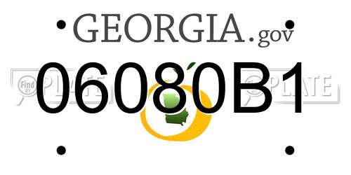06080B1 Georgia License Plate