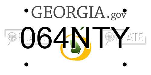 064NTY Georgia License Plate