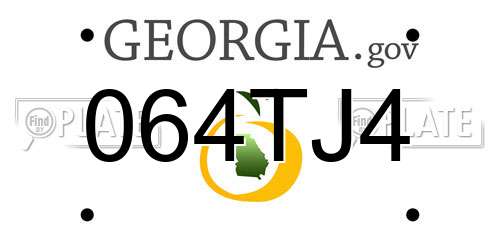 064TJ4 Georgia License Plate