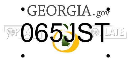 065JST Georgia License Plate