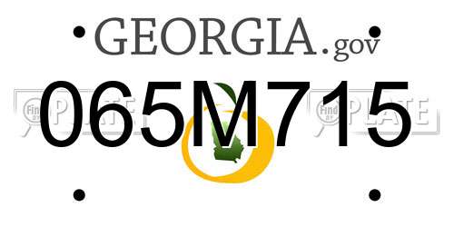 065M715 Georgia License Plate