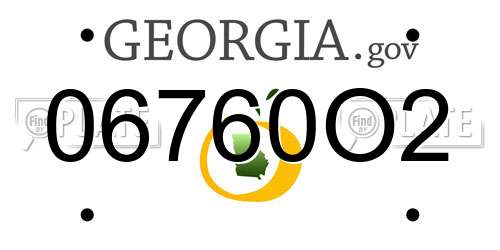 06760O2 Georgia License Plate