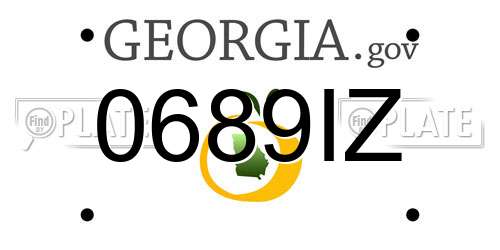 0689IZ Georgia License Plate