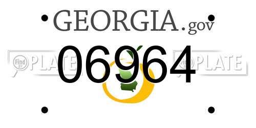 06964 Georgia License Plate