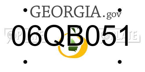 06QB051 Georgia License Plate