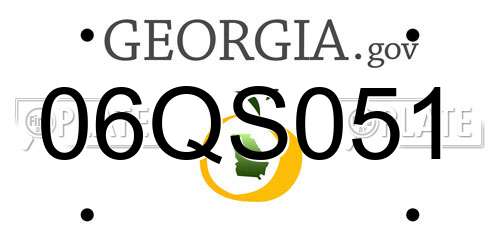 06QS051 Georgia License Plate