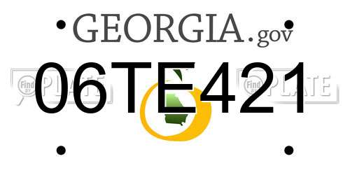 06TE421 Georgia License Plate