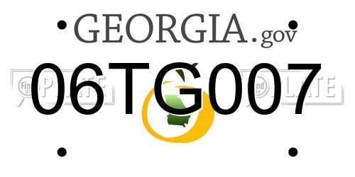 06TG007 Georgia License Plate