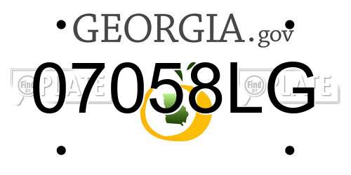 07058LG Georgia License Plate