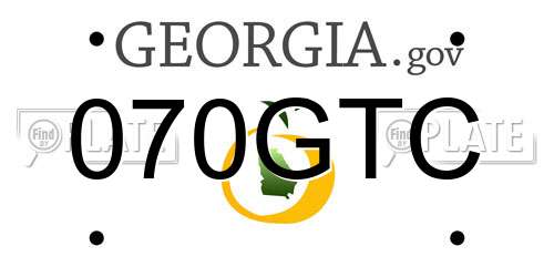 070GTC Georgia License Plate