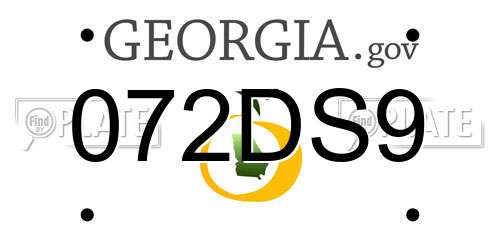 072DS9 Georgia License Plate