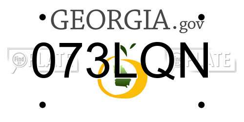 073LQN Georgia License Plate