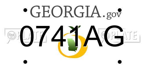 0741AG Georgia License Plate