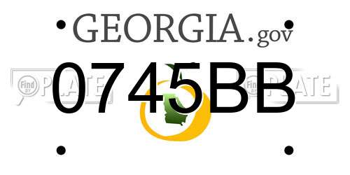 0745BB Georgia License Plate