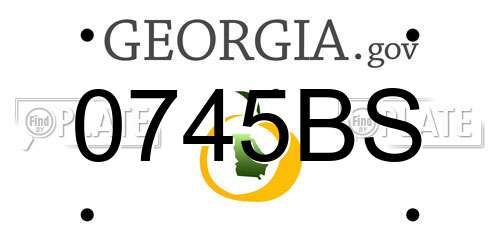 0745BS Georgia License Plate