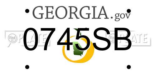 0745SB Georgia License Plate