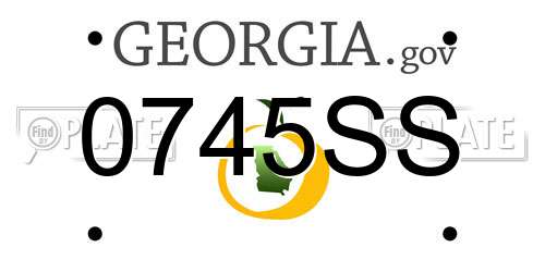 0745SS Georgia License Plate