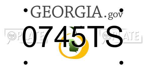 0745TS Georgia License Plate