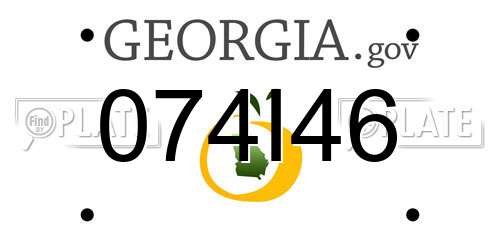 074I46 Georgia License Plate