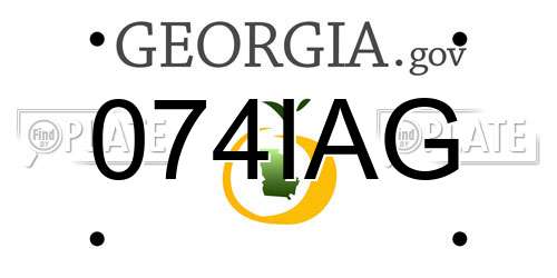 074IAG Georgia License Plate