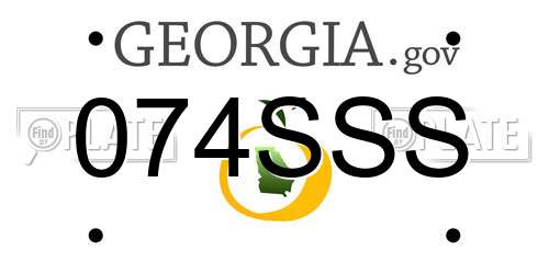 074SSS Georgia License Plate