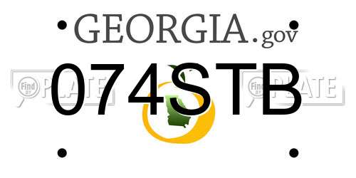 074STB Georgia License Plate