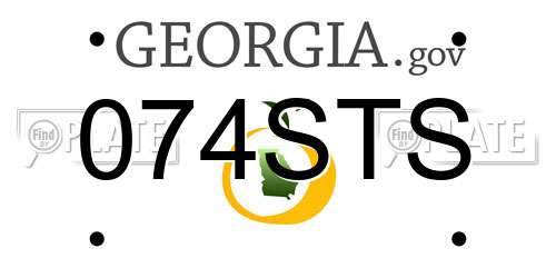 074STS Georgia License Plate