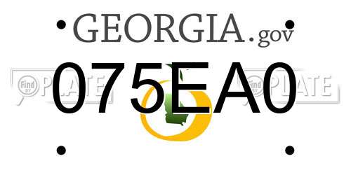 075EA0 Georgia License Plate