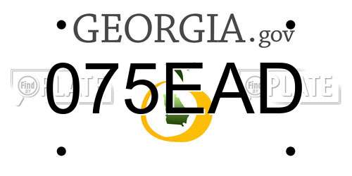 075EAD Georgia License Plate