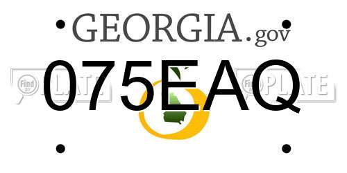 075EAQ Georgia License Plate